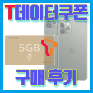 SKT T데이터쿠폰 구매 후 등록 후기