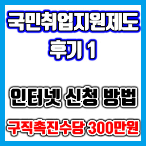 [국민취업지원제도 후기 1] 인터넷 신청 방법 – 구직촉진수당 300만원 지원 – 국취제 구촉수당