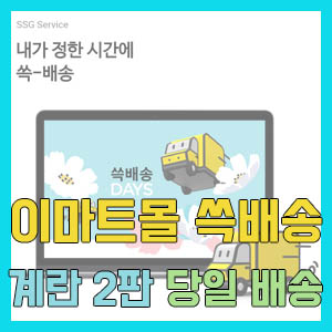 [이마트몰 쓱배송 후기] 요즘 금값인 계란 2판 저렴하게 구입 – 당일 총알 배송